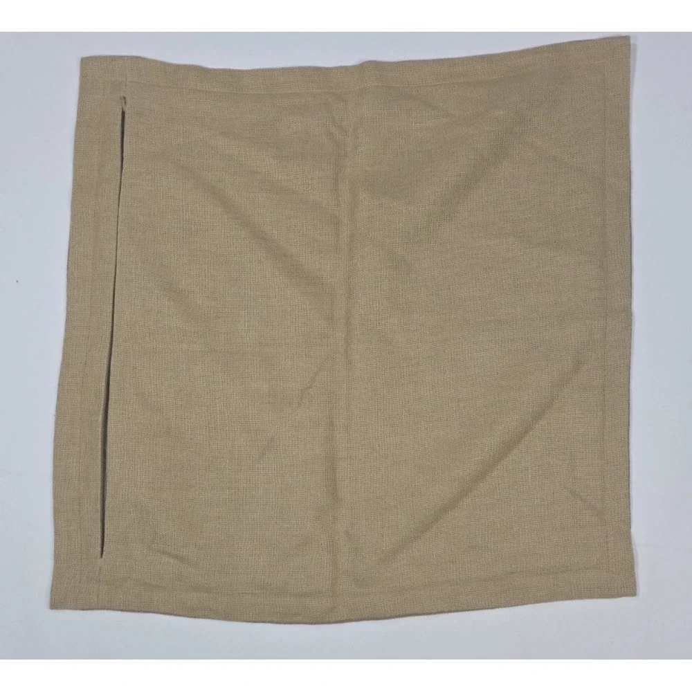 Pottery Barn Pascal & Renly Pillow Covers Set 2 Brown Euro Square Linen Texture